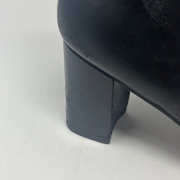 Stuart Weitzman ankle boots 10B black leather square toe y2k 90s - Picture 3 of 16